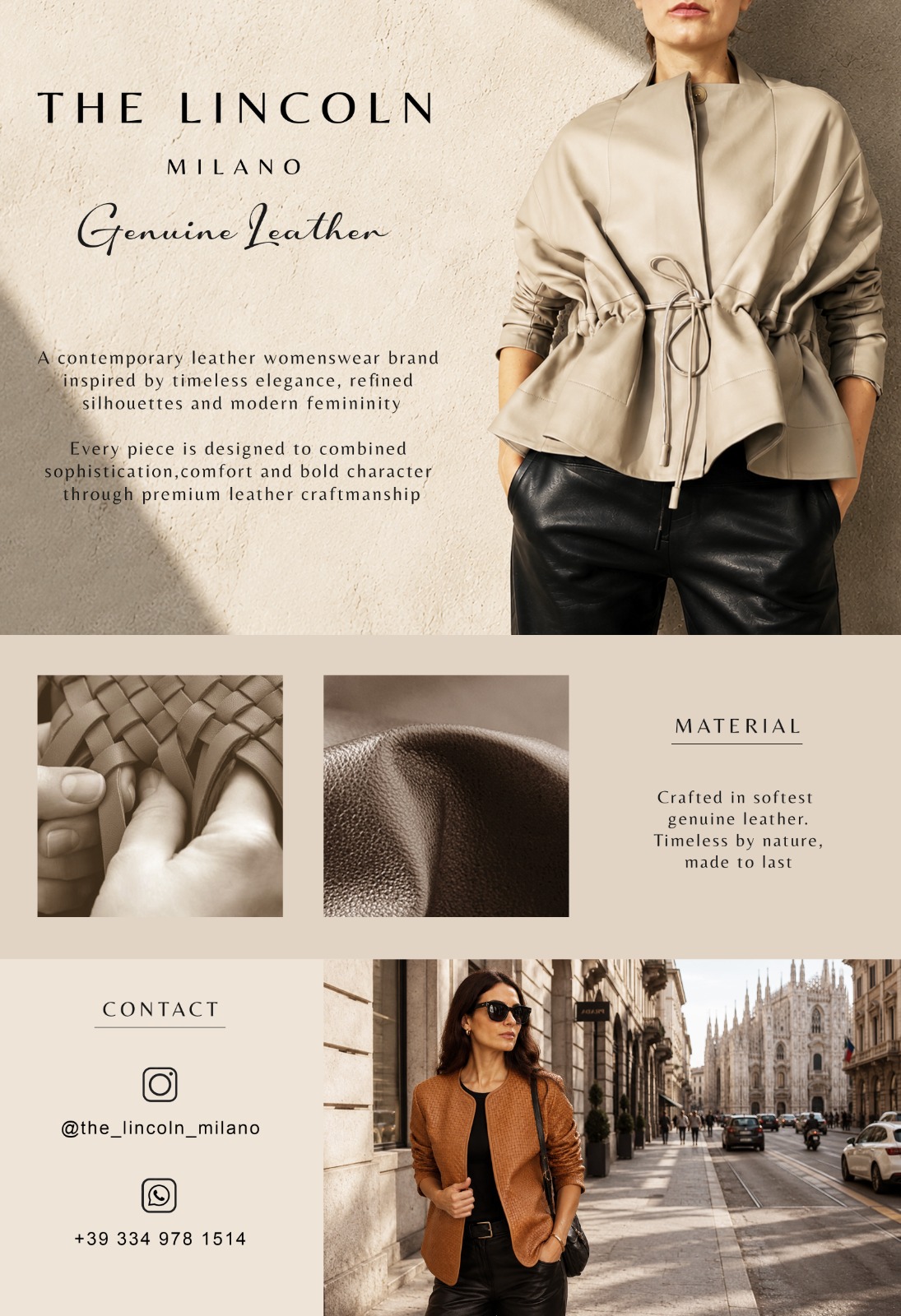 The Lincoln Milano Genuine Leather